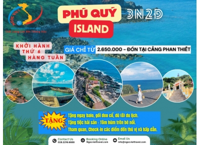 TOUR ĐẢO PHÚ QUÝ - MALDIVES VIỆT NAM 3N2Đ - XE LIMOUSINE GHẾ VIP