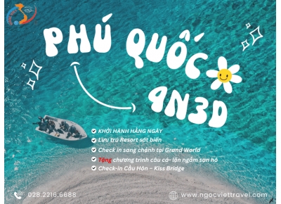 KHÁM PHÁ ĐẢO NGỌC PHÚ QUỐC 4N3D - HẰNG NGÀY